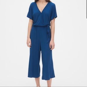 Gap Blue Wrap Jumpsuit